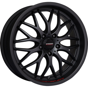 SPEEDY CHEETAH SPORTS BLACK SUEDE 17X7.5 5X114.3