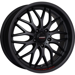 SPEEDY CHEETAH SPORTS BLACK SUEDE 17X7.5 5X120