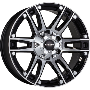 SPEEDY OUTLAW PIANO BLACK MACHINED FACE 16X8 5X139.7