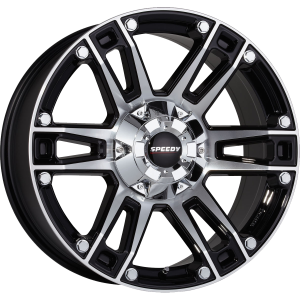 SPEEDY OUTLAW PIANO BLACK MACHINED FACE 20X9 5X130