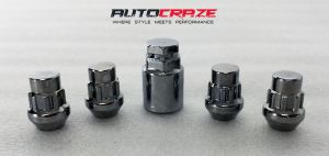 Wheel Lock Nuts –1/2 SILVER (4 Pieces of Nuts & 1 Socket)