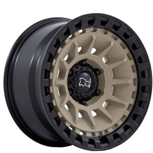 BLACK RHINO BARRAGE DESERT SAND ON MATTE BLACK 18X9 6X139.7