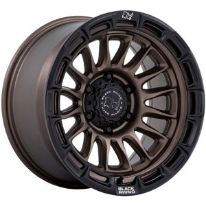 BLACK RHINO RIVAL BR025 BURNT BRONZE MATTE BLACK LIP 17X9 6X139.7 Wheel & Tyre Package