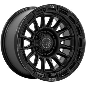 BLACK RHINO RIVAL BR025 MATTE BLACK GLOSS BLACK LIP 17X9 6X139.7 Wheel & Tyre Package
