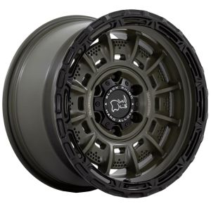 BLACK RHINO LEGION OLIVE DRAB GREEN BLACK LIP 17X9 5X127