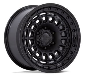 BLACK RHINO SAHARA BR014 MATTE BLACK GLOSS BLACK LIP 17X9 6X139.7 Wheel & Tyre Package