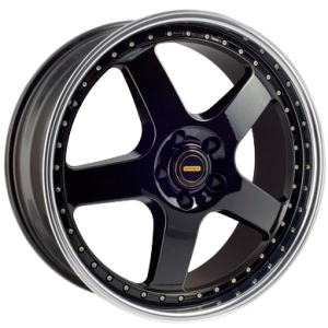 SIMMONS FR1 GLOSS BLACK POLISH LIP 19X8.5 5X100 Wheel & Tyre Package