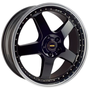 SIMMONS FR1 GLOSS BLACK POLISH LIP 18X8.5 5X112