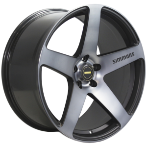 SIMMONS FRC BLACK MACHINED WITH DARK TINT 20X8.5 5X114.3 Wheel & Tyre Package