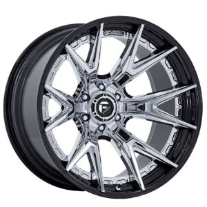 Fuel Catalyst Fc402 20X9 6X139.7 Chrome Gloss Black Lip Wheel & Tyre Package
