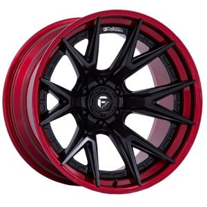 Fuel Catalyst Fc402 20X9 6X135 Matte Black Candy Red Lip Wheel & Tyre Package