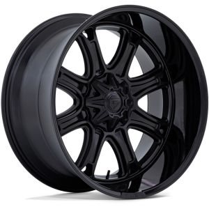 FUEL DARKSTAR FC853 MATTE BLACK GLOSS BLACK LIP 20X9 6X139.7