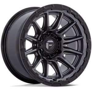 FUEL FC866 PISTON MATTE GUNMETAL BLACK LIP 17X8.5 6X139.7 Wheel & Tyre Package