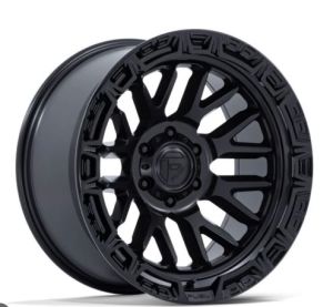 FUEL FC890 RAIL MATTE BLACK BLACK LIP 17X9 6X139.7
