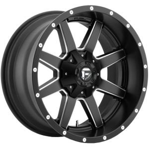 FUEL MAVERICK MATTE BLACK MILLED ACCENTS 24X10 8X165.1