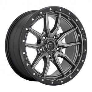 FUEL REBEL MATTE GUN METAL BLACK LIP 18X9 6X139.7 Wheel & Tyre Package