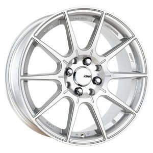 KING FLASH MACHINED SILVER 17X7.5 5X108