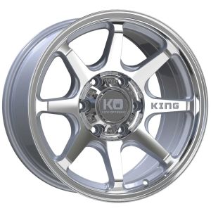 King Grappler 17x9 6x139.7 Machined Silver Wheel & Tyre Package