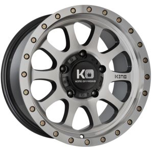 King Hurricane 2 16x8 5x150 Machined Face Light Gunmetal Wheel & Tyre Package