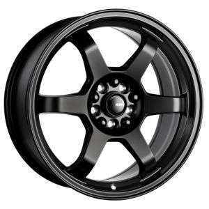 King Shift 17X7.5 5X114.3 Satin Black Wheel & Tyre Package