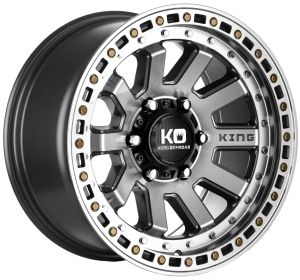 King Snatch 17X9 5X150 Machined Face Light Gunmetal Wheel & Tyre Package