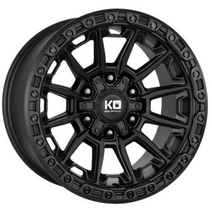 KING WARRIOR SATIN BLACK 17X9 6X130 Wheel & Tyre Package