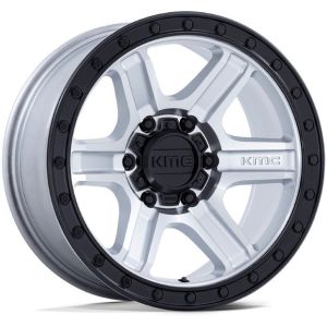Kmc Outrun Km551 17x8.5 5x127 Machined Gloss Black Lip Wheel & Tyre Package