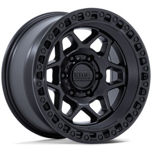KMC KM553 TORX MATTE BLACK BLACK LIP 17X8.5 6X139.7