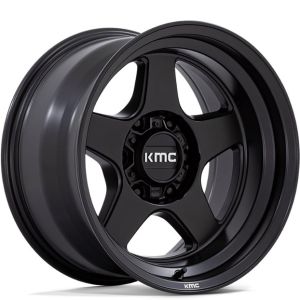 KMC KM728 LOBO MATTE BLACK 17X8.5 5x127 Wheel & Tyre Package