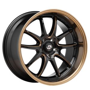 Lenso 90-Z 18x8.5 5x114.3 Gloss Black Copper Milling Copper Lip