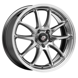 Lenso 90-Z 18x8.5 5x114.3 Hyper Black Mirror Lip