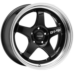 Lenso D-1se 17x7.5 4x100 Gloss Black Mirror Lip