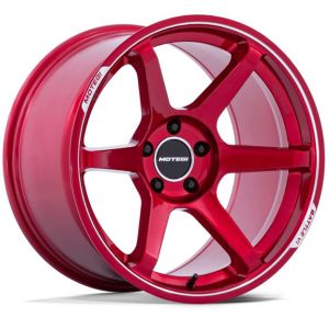 MOTEGI MR160 BATTLE VI CHERRY RED MACHINED LIP 18X8.5 5X114.3