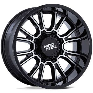 Moto Metal Mo810 Legacy 17X9 5X127 Gloss Black Machined Wheel & Tyre Package