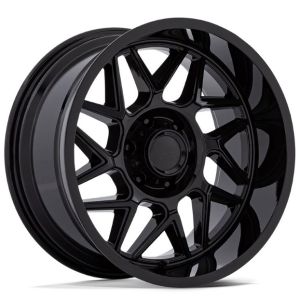 Moto Metal Mo812 Turbine 20x9 6x139.7 Gloss Black Wheel & Tyre Package