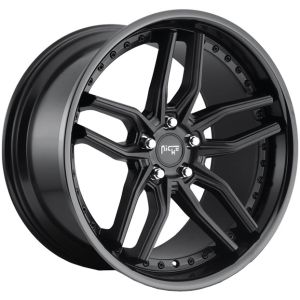 Niche Methos 20X9 5X114.3 Matte Black With Gloss Black Lip