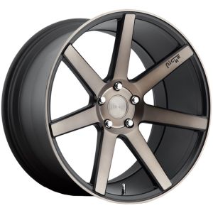 NICHE VERONA MATTE BLACK TINTED FACE 20X9 5X114.3
