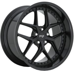 Niche Vice 20X9 5X114.3 Matte Black With Gloss Black Lip