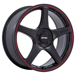 Petrol P2E PE003 MATTE BLACK RED LIP 18X8 5X108
