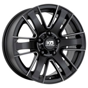 King Rok 17X7.5 5X120 Satin Black Piped