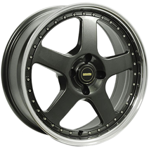 SIMMONS FR1 HYPER BLACK MACHINED LIP 18X8.5 5X114.3 Wheel & Tyre Package