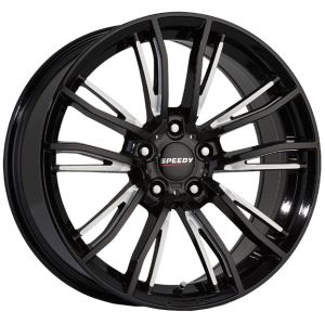 Speedy Rewind 17X8 5X100 Black Milled Wheel &  Tyre Package