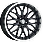 Speedy Cheetah 17X7.5 5X114.3 Gloss Black Polish Lip Wheel & Tyre Package