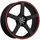 MOTEGI MR116 MATTE BLACK RED EDGE 18X8 5X114.3 Wheel & Tyre Package