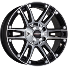 Speedy Outlaw 17X9 5X127 Piano Black Machined Face Wheel & Tyre Package
