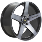 Simmons Frc 20X8.5 5X114.3 Black Machined With Dark Tint Wheel & Tyre Package