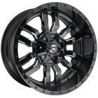 Fuel Sledge 22X9.5 6X135 Gloss Black Milled Wheel &  Tyre Package