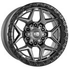 King Growler 17x9 6x130 Matte Titanium Wheel & Tyre Package