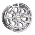 Nomad N162 17x8.5 6x139.7 Silver Machined Face Wheel & Tyre Package