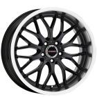 SPEEDY CHEETAH GLOSS BLACK POLISH LIP 17X7.5 5X110 Wheel & Tyre Package